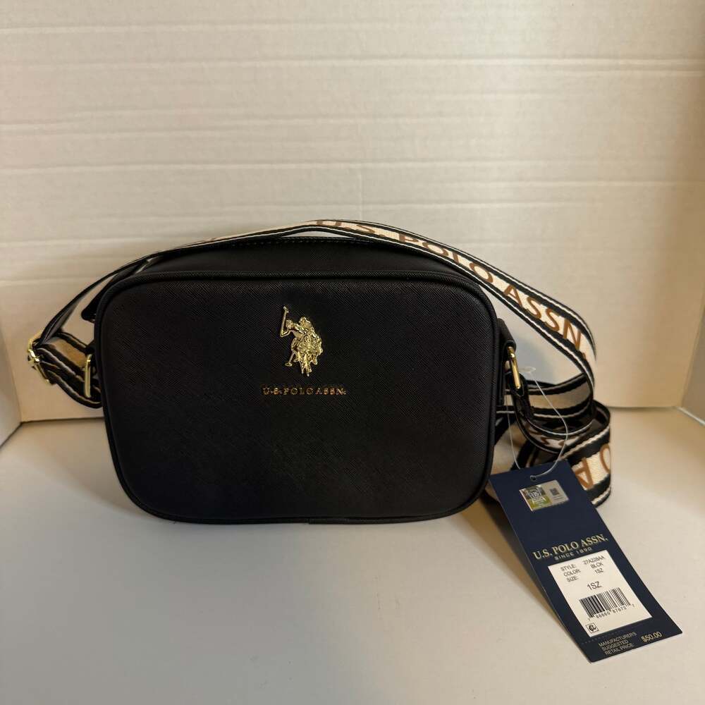 U.S. Polo Assn. Classic Zip Crossbody Bag with Logo Strap